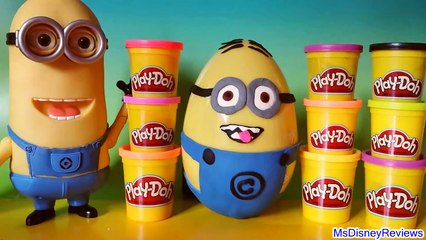 Video herunterladen: GIANT minion PLAY DOH surprise egg Despicable Me Minions Kinder Surprise eggs