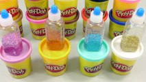 How To Make Play Doh Glitter Slime and Ice cream Clay Learn the Recipe DIY 플레이도우  액체괴물 아이스크림 만들기 점토