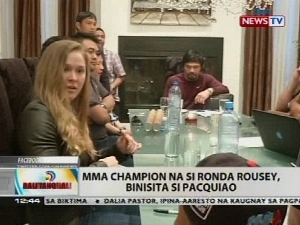BT: MMA champion na so Ronda Rousey, binisita si Pacquiao