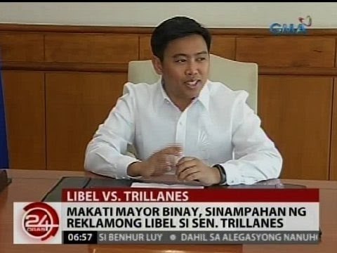 24 Oras: Mayor Binay, sinampahan ng reklamong libel si Sen. Trillanes