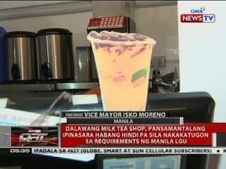 Dalawang milk tea shop na kulang sa requirements, pansamantalang ipinasara