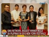 UB: GMA Network, biggest winner mula sa Pilipinas sa 2015 New York Festivals