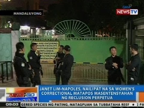 NTG: Janet Lim-Napoles, nailipat na sa Women's Correctional sa Mandaluyong