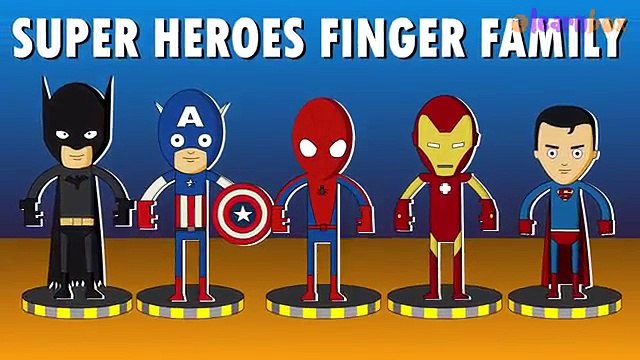Super Heroes Cartoon Finger Family | Daddy Finger Family | Children Nursery Rhyme Song HD
