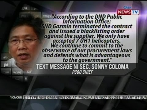 SONA: UH1 chopper supplier ng DND, pina-blacklist matapos makitaan ng butas sa safety requirement