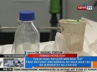 NTG: Panayam kay Dr. Raquel Fortun kaugnay sa imbestigasyon ng milk tea poisoning