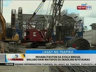 BT: Rehibilitasyon ng Ayala bridge, malabo raw matapos sa deadline nito bukas