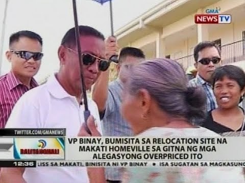 VP Binay, bumisita sa relocation site na Makati Homeville sa gitna ng mga alegasyong overpriced ito