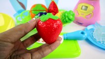 FRUITS & JUICE BLENDER Velcro Cutting Toy Set - Plastic Pineapple Watermelon Grapes