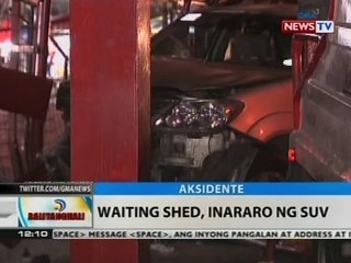 BT: Waiting shed, inararao ng SUV