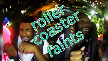Try Not To Laugh -BEST Roller Coaster Faints - People Passing out on Slingshot