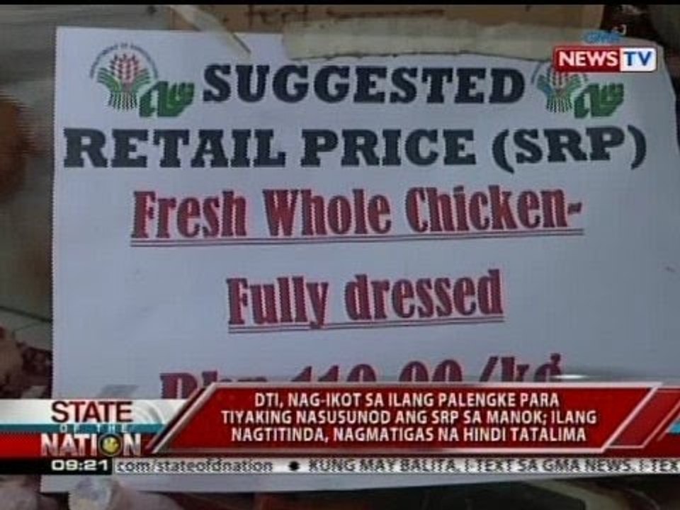 SONA: DTI, nag-ikot sa ilang palengke para tiyaking nasusunod ang srp sa manok
