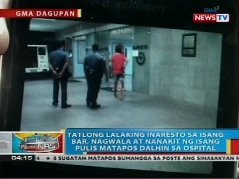 3 lalaking inaresto sa isang bar sa Dagupan City , nagwala at nanakit ng isang pulis