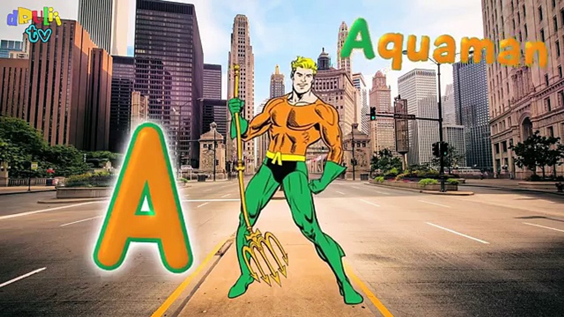 Learning Alphabet with Superheroes for children | English pronunciation from A to Z