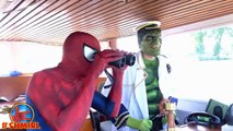 Spiderman Finding DORY in Real Life - Spiderman Doctor Finding Dory on The Beach Superheroes SHMIRL