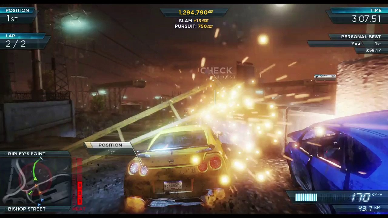 NFS Most Wanted 2012:Gameplay | Nissan GT-R Egoist all races (PC HD)