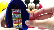 MICKEY MOUSE & MINNIE MOUSE PEZ CANDY DISPENSERS COLLECTION SURPRISE EGGS DISNEY TOYS VIDEOS