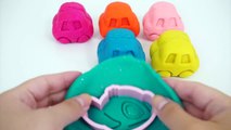 Play Doh Sparkle Cars with Shape Lilo & Stitch and Winnie the Pooh Bear Molds Fun for Kids