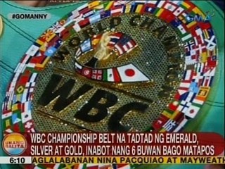 UB: WBC championship belt na tadtad ng emerald, silver at gold, 6 buwang ginawa