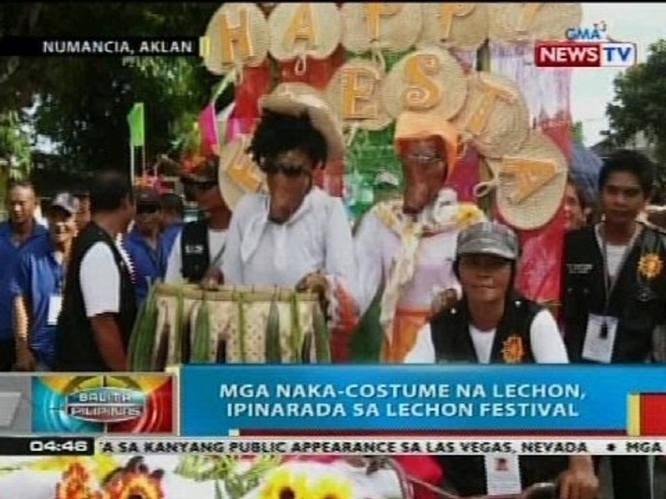 Mga naka-costume na lechon, ipinarada sa Lechon Festival