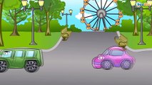 Carros infantiles - Coche de Policía, Camión de Bomberos - Coches para niños. Caricatura de carros