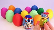 Играть Doh Яйца Микки Маус сюрприз Яйцо Minnie Mouse Дора Explorer Свинка Пеппа яиц с сюрпризом игрушки
