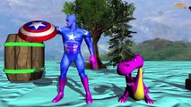 Ironman Captain America Frozen Elsa Dinosaur Color 3d Finger Family Song - Hulk Finger Family song
