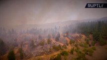 Drone registra incêndios florestais no Chile