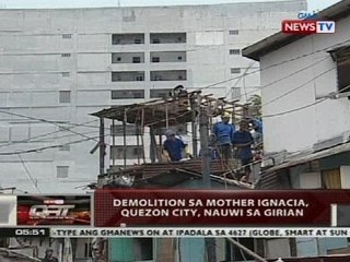 QRT: Demolition sa Mother Ignacia Quezon City, nauwi sa girian