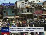 Saksi: Boteng may dumi, ihi at umano'y asido, inihagis sa demolition team