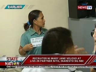 SONA: Recruiter ni Mary Jane Veloso at live-in partner nito, inaresto ng NBI