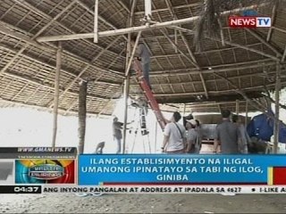 Ilang establisimiyento sa Iloilo City na iligal umanong ipinatayo sa tabi ng ilog, giniba