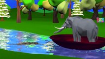 Cartoon Elephant Animal Finger Family Nursery Rhymes | Elephant Rhymes For Children