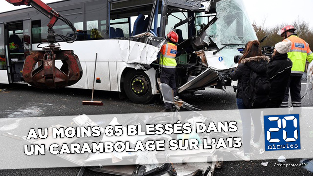 Un carambolage sur l'A13 fait au moins 65 blessés dont 5 graves
