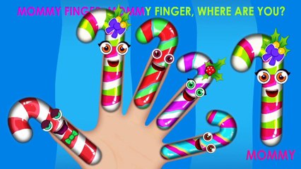 Candy Cane Finger Family Nursery Rhymes Lyrics