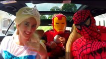 Superheroes Real Life Show Spiderman Balloon Prank On Frozen Elsa