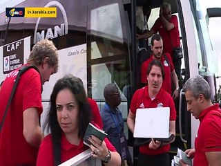 وصول بعثة منتخب مصر لفندق الاقامه بالعاصمة الجابونية ليبرفيل