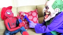 Spiderman vs Joker - Spiderman Kisses Pink Spidergirl! Disney Princess | Funny Superheroes in Real