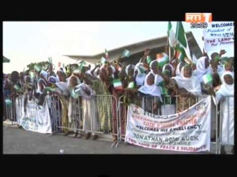 2ème etape de la visite d'Etat du Président nigérian: Goodluck Jonathan est arrivé à Abidjan