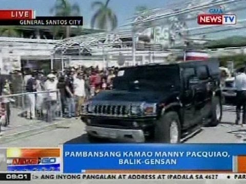 NTG: Pambansang Kamao Manny Pacquiao, balik-GenSan na