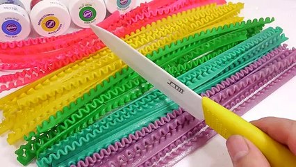 DIY How To Make Colors Cheese Stick Pasta Learn Colors Slime Orbeez Syringe