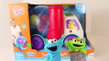 Sesame Street Cookie Monster amp Oscar The Grouch Garbage Truck Cars Micro Drifters DisneyCarToys