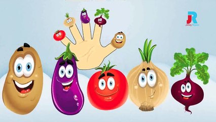 VEGETABLES Finger Family Cartoon Animation Nursery Rhymes For Children