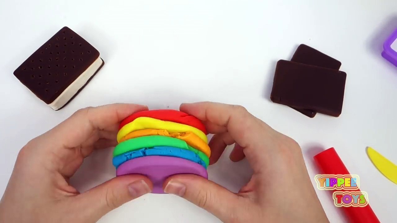 Play Doh Rainbow Ice Cream Sandwich Play Doh Food Treats