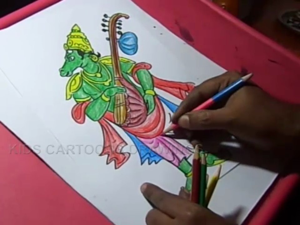 How to Draw Lord Tumbura Narada Drawing