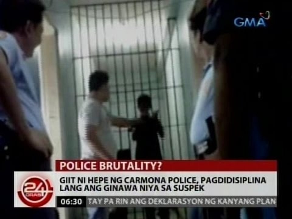 24Oras: Giit ni hepe ng Carmona Police, pagdidisplina lang ang ginawa niya sa suspek