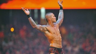 Randy Orton celebrates after winning the Royal Rumble Match- Royal Rumble 2017