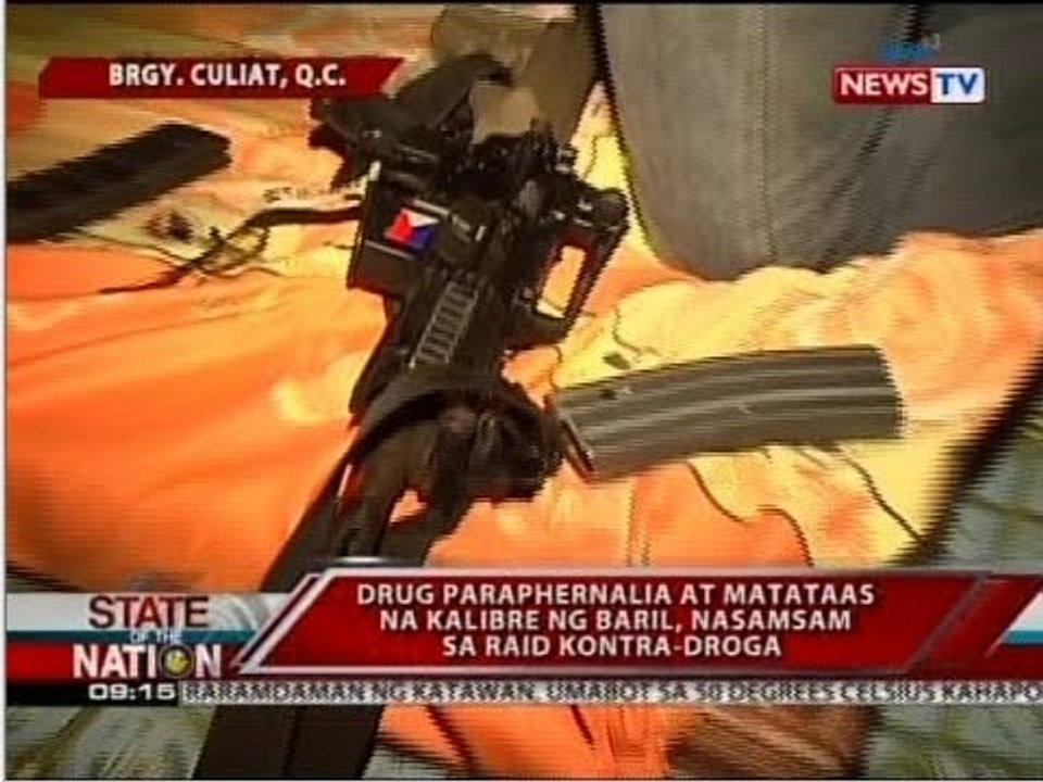 SONA: Drug paraphernalia at matataas na kalibre ng baril, nasamsam sa raid kontra-droga sa Q.C.