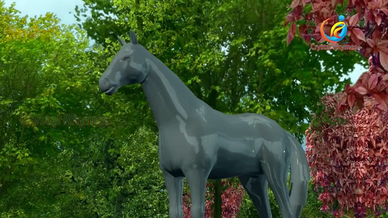 Colorful Horse Color Song For Children Rhymes | 3D Animated Kids Rhymes