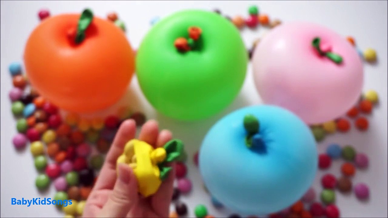 5 Apple MM Color Balloons Learn Colours Collection TOP Finger Balloon Nursery Rhymes